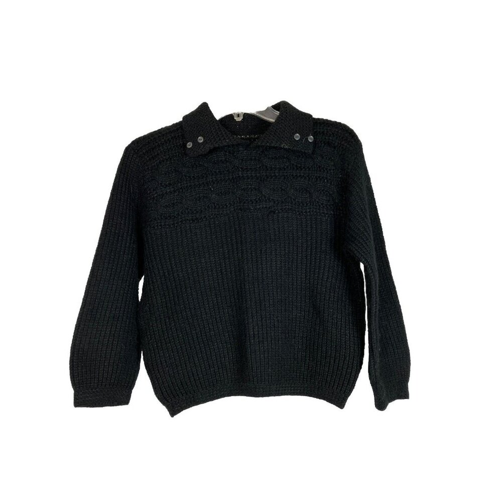 Cute 50s Chunky Crop Knit Sweater Button Detail Pin Up Play beach